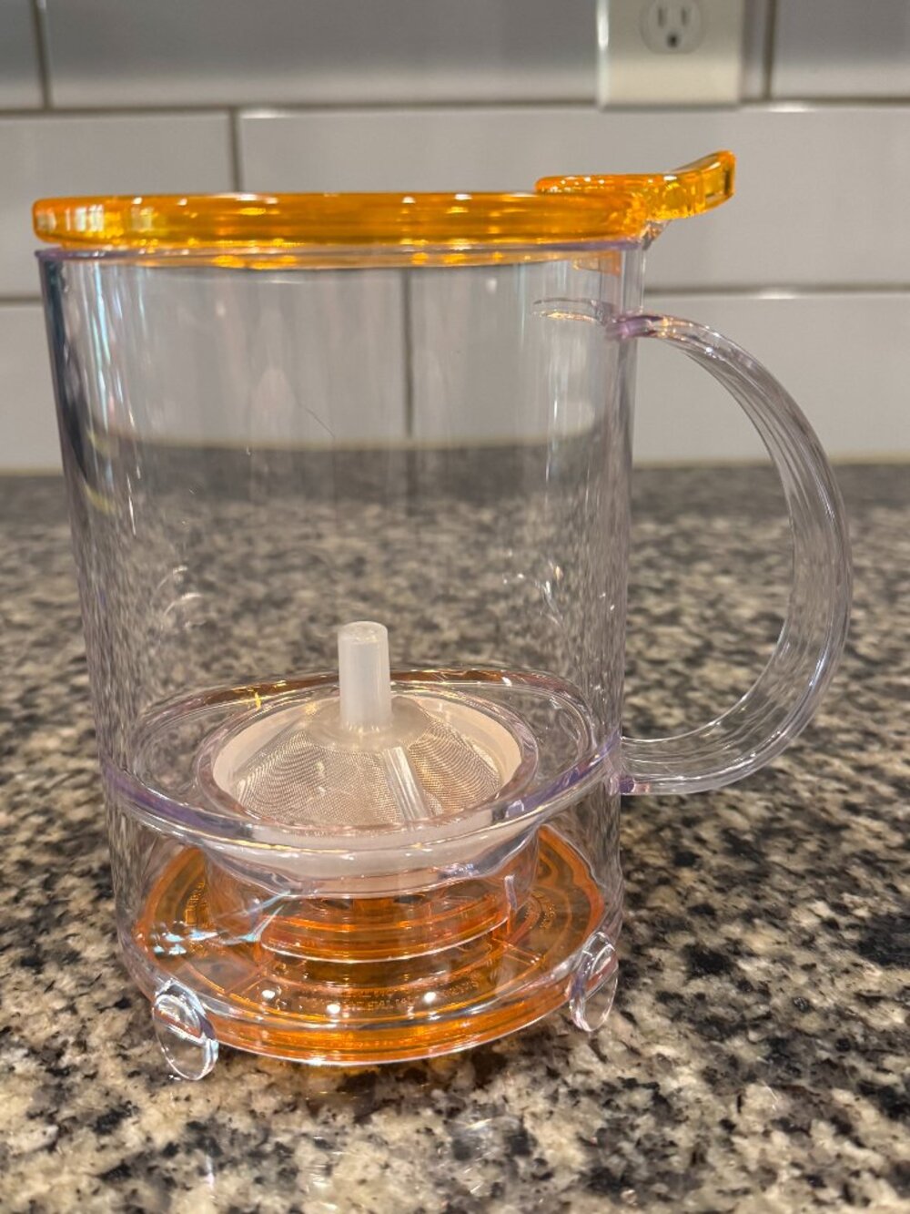 Teavana Perfect Perfectea Loose Leaf Tea Maker Brewer Steeper 16 oz Orange